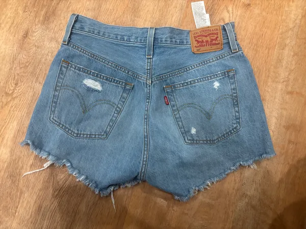 Levi’s 501 Jean Shorts Denim Button Fly - Image 4