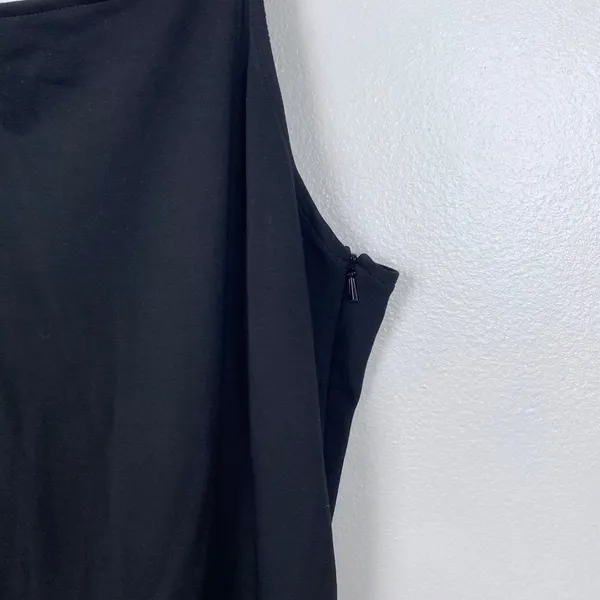 Leith Black Sleeveless Jumpsuit Square‎ Neck Wide Leg Spaghetti Straps Medium - Image 4