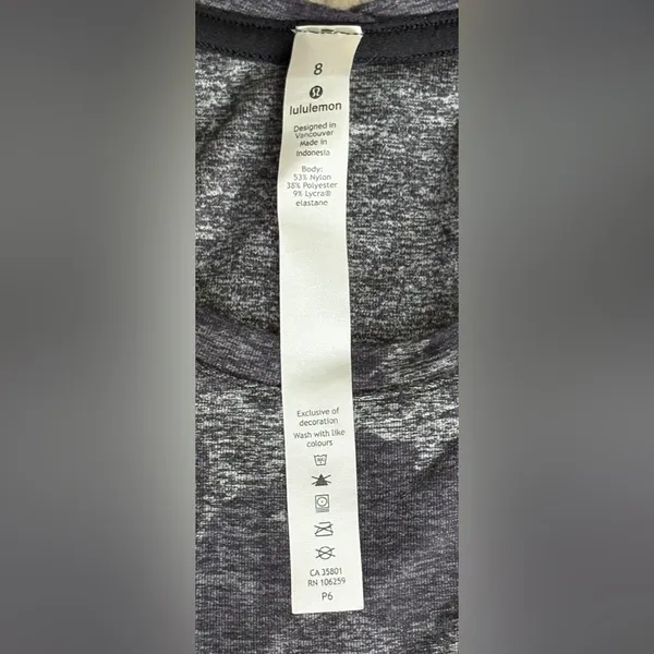 Lululemon On Repeat Runderful Gray Camo Long Sleeve Top‎ Size 8 EUC - Image 7