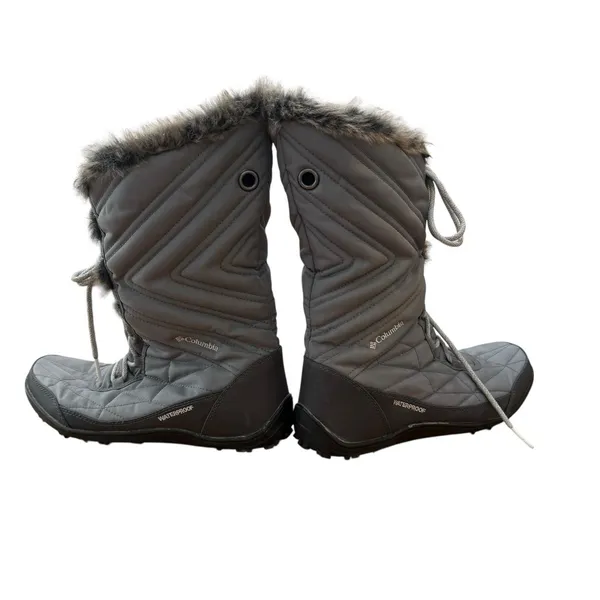 Columbia Women's Waterproof Winter Snow Boots‎ Faux Fur Lined Gray Size 10 - Image 10