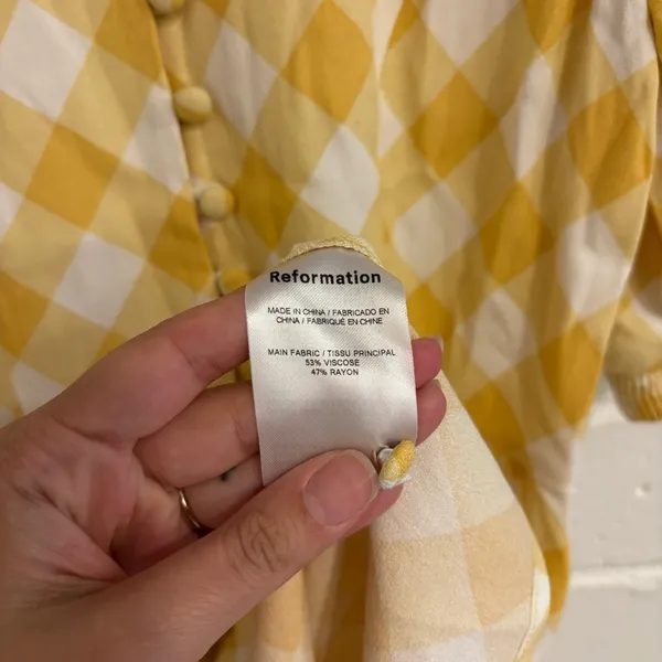 NWT reformation laylin dress in bodie - Image 5