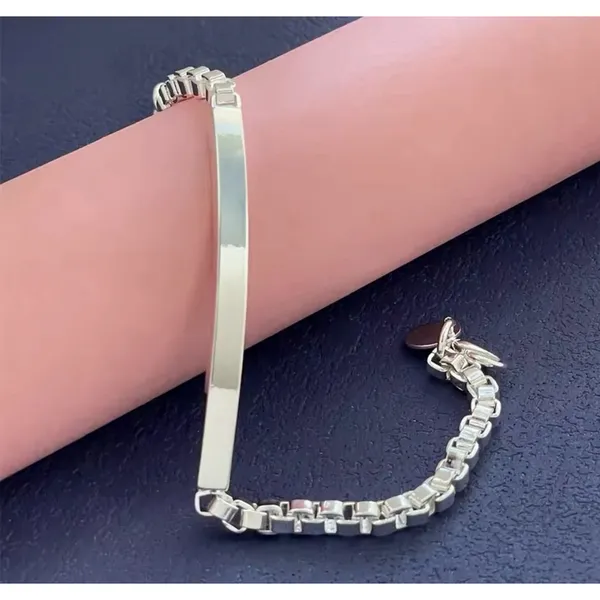Solid Box Chain Bracelet | 925 Sterling‎ Silver - Image 3