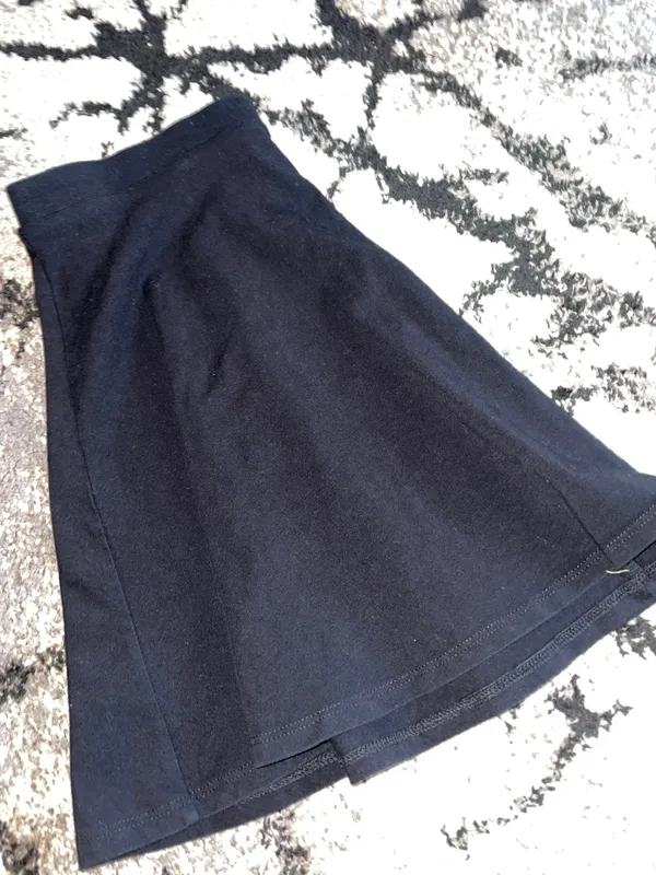 Black High Waisted Flare Mini Skirt - Image 3