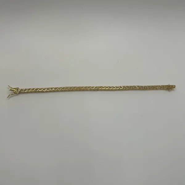 Jewelry by Lyra Moissanite Tennis Bracelet Gold 4mm 7 Inch Brand New VVS1 Crazy Shine No Pass - Image 4