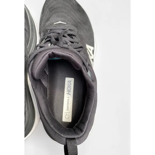 Hoka Gaviota 5 Wide Womens 11D Black White Stability Running Shoes 1134270 BWHT - Image 12