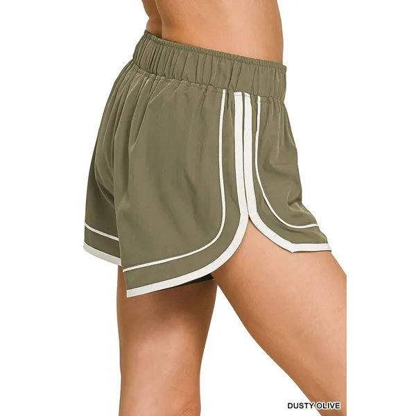 Zenana Soft Woven Lined‎ Dolphin Shorts - Medium - Image 2