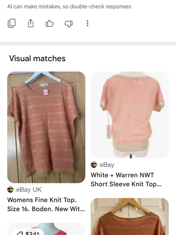 Boden Pink Sequins and Mustard Striped Short-Sleeve Knit Top | US4/UK8 - Image 13