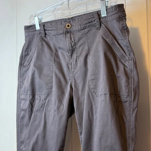 KUHL Women Trekr 14 Gray Hiking Utility Cargo Pants Tapered Leg Outdoor Trousers - Image 6