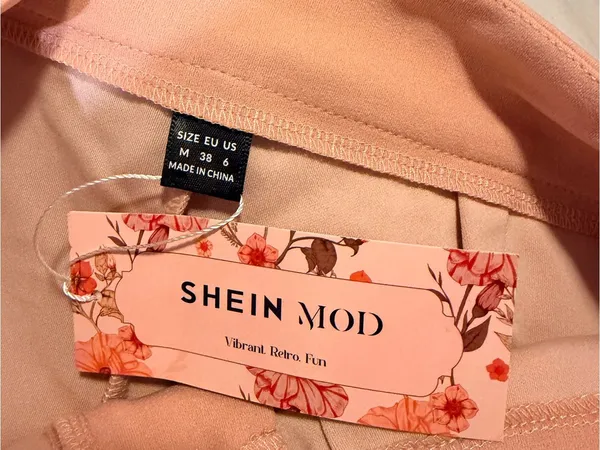 SHEIN Peach Wide-Leg High Waist Trousers - Image 3