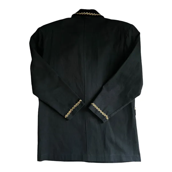 Vintage 90s Contempo Casuals Gold Trim Blazer Oversized Small - Image 6