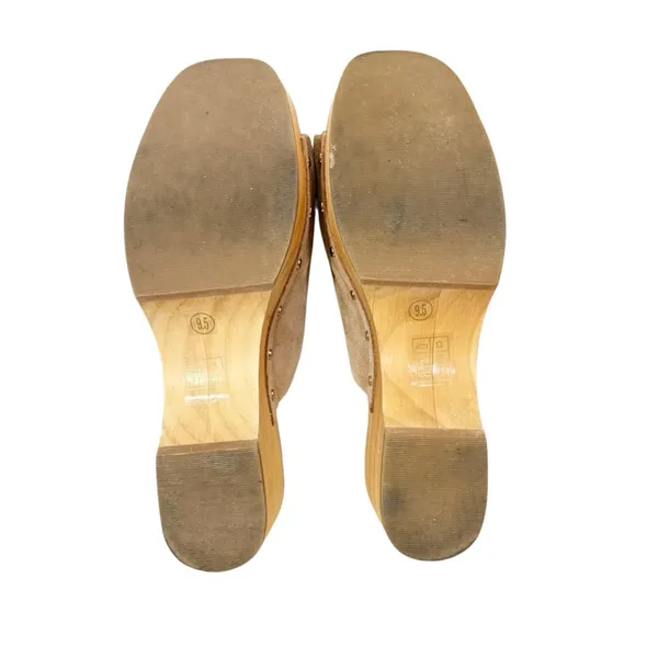 Dolce Vita Dorado Suede Studded Platform Wooden Sandals Size 9.5 - Image 8
