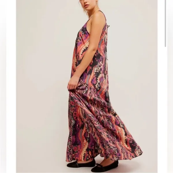 Free People Everything and More maxi slip Dress‎ Sz M - Image 3