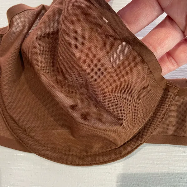 New Aerie SMOOTHEZ Mesh Unlined Underwire Balconette Bra Brown Size 36C - Image 7