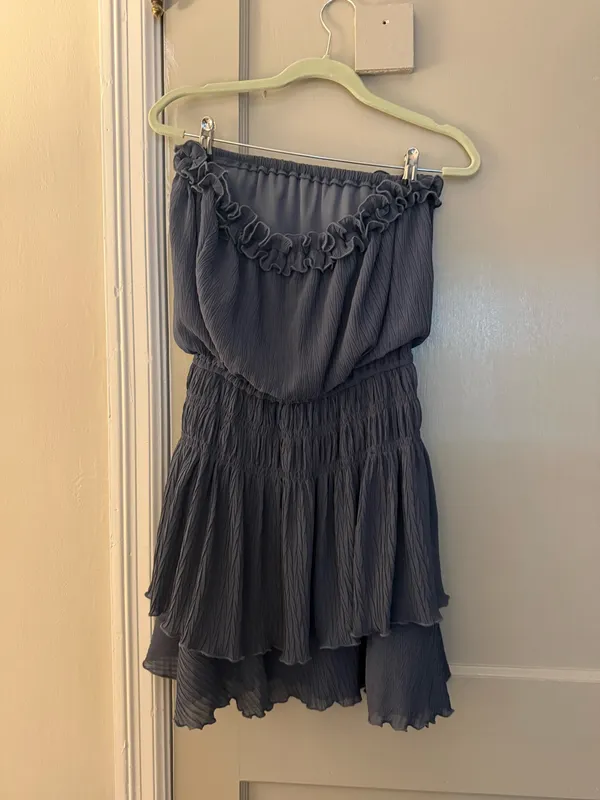 Charming Oaks Strapless Navy Dress - Image 2
