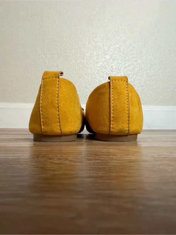 Lulu’s Emmy Mustard Yellow Suede Pointed-Toe Loafers, Size 5.5 - Image 7