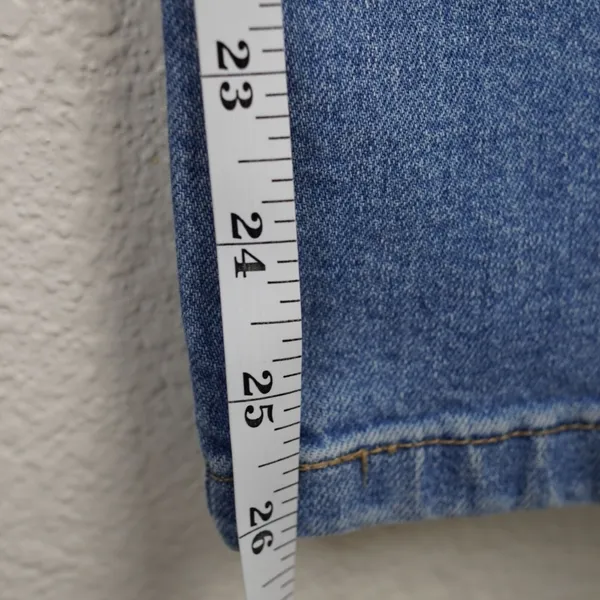 Levis Mile High Cropped Wide Leg Women 24 Blue Button Fly High Rise Denim - Image 8