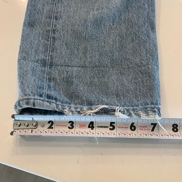 Agolde 90's Mid Rise Loose Fit Straight Leg Jeans Distressed Size 27‎ - Image 11