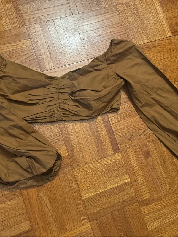 Zara Studio Collection Draped Crop Top - Image 7