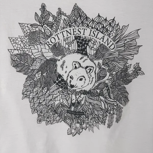Earth Positive Rottnest Island Friendly Quokka White Women's Sz M Organic Cotton - Image 3