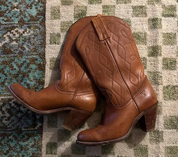 Vintage Frye Leather Boots Brown - Image 5