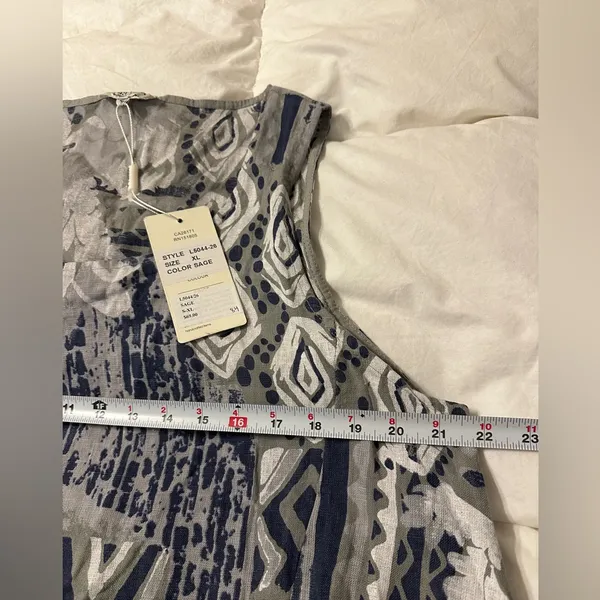 Sorella Geometric Linen Maxi Cocoon Dress - NWT - Size XL - Image 13