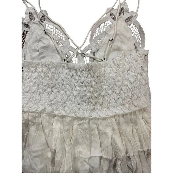 NWT Free‎ People Adella Lace Cami women's sz S white - Image 10