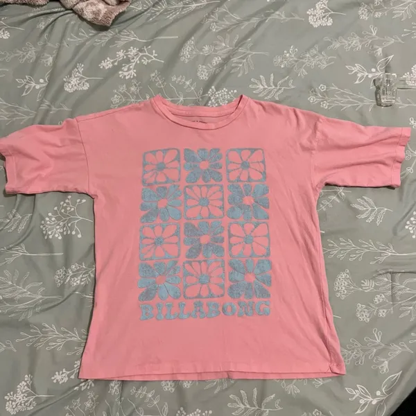 Billabong Crop Block Floral Tee Sz S - Image 7