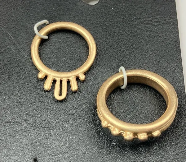 3/$30 Free People | Matte Gold 2-Ring Set - Image 3