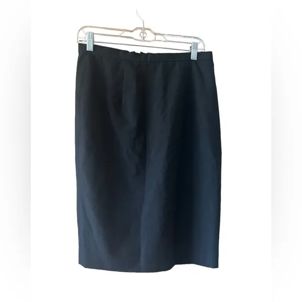 Michael Kors Womens Pencil Skirt Black Back Vent Solid Stretch 6 - Image 2