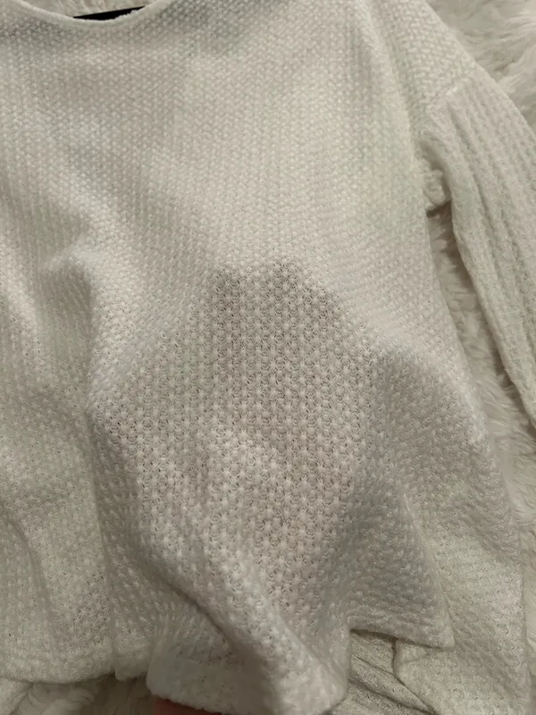 Material Girl Twist Knot White Sweater - Image 8