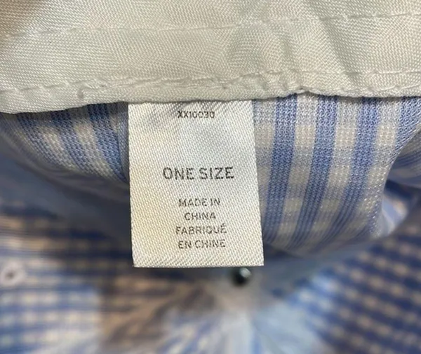 BP GINGHAM BOW CAP IN Baby BlueWHITE NWT NORDSTROM One Size - Image 4