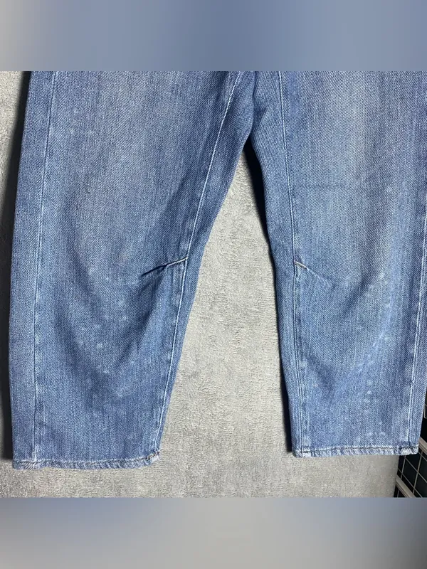 Free People Barrel High Fly Blue Jeans size 25 - Image 5