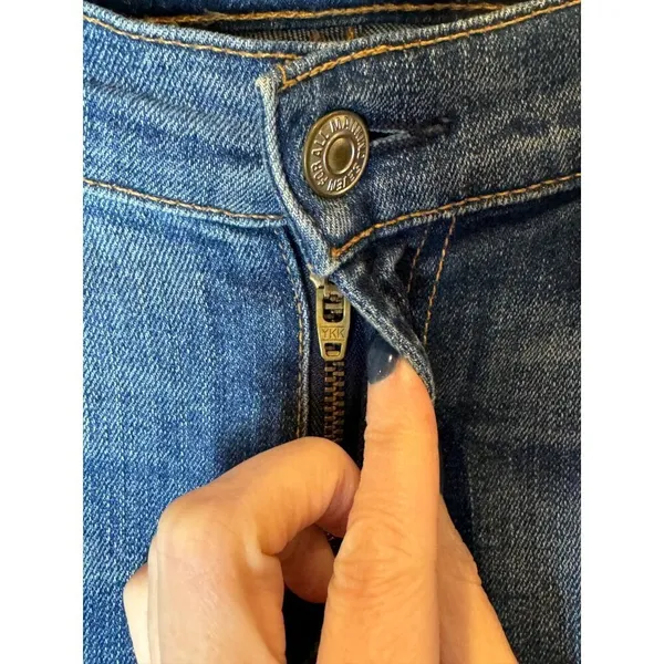 7‎ For All Mankind Jeans Women 27 Medium Wash Denim Distressed The Ankle Skinny - Image 7