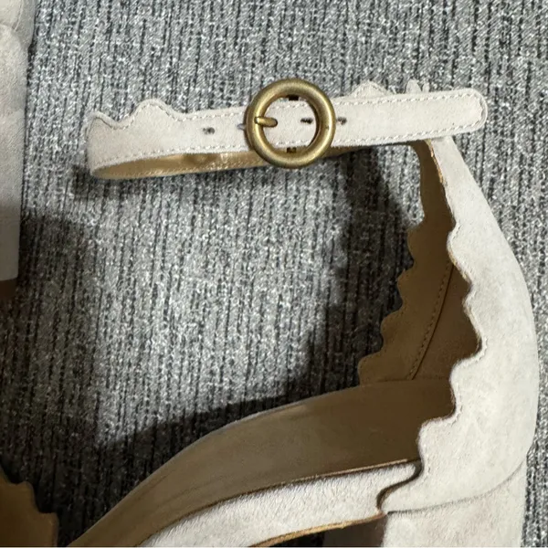 Chloe Lauren Scallop Ankle Strap D’ Orsay Pumps - Image 10