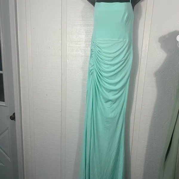 Katie May Los Angeles Mint Green Maxi Spaghetti Strap Dress Size Medium EUC - Image 2