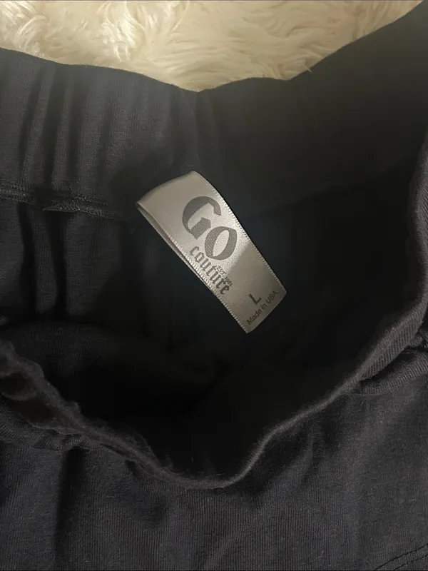 Go Couture Black Off-Shoulder Ruffle Crop Top NWOT. - Image 2
