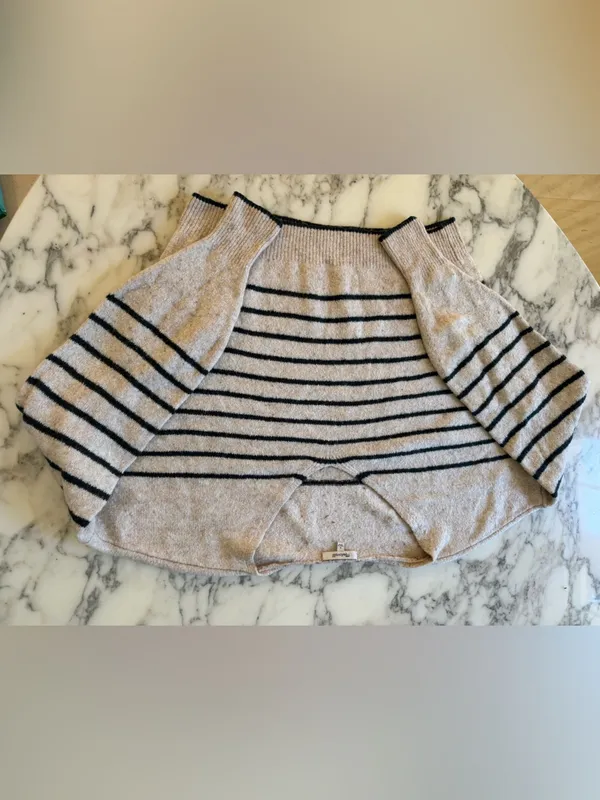 EUC Madewell Wedged V-Neck Sweater • size Large • NT588 PILLING - Image 5