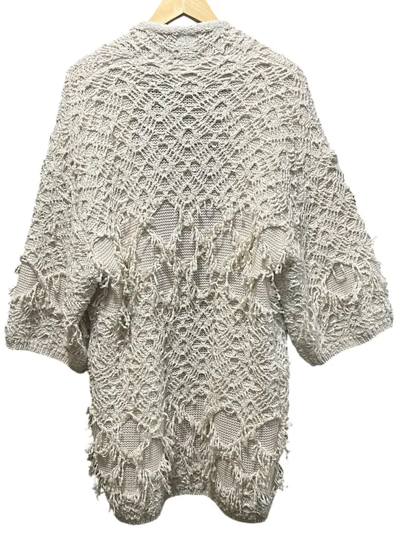 Akemi + Kin Anthropologie Textured Fringe‎ Blanket Cardigan OS - Image 9