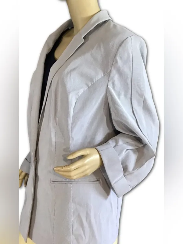 Lane Bryant Pin Stripe Blue And White Blazer Nwt (28) - Image 5
