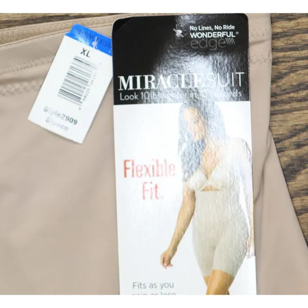 NWT Miraclesuit Flexible Fit Hi-Waist Thigh Slimmer 2909 2909 Stucco Brown XL - Image 4