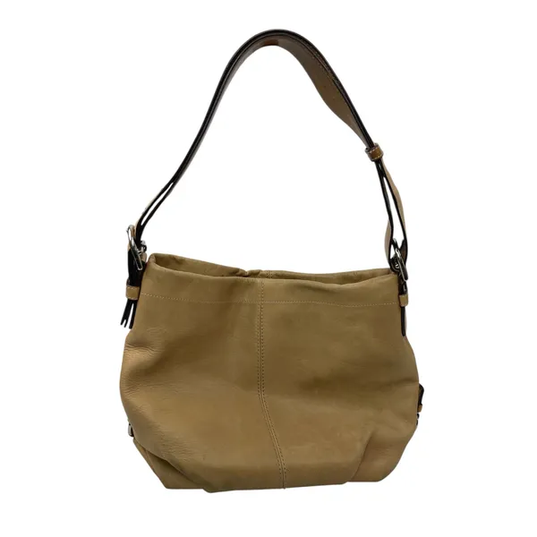 Coach F15064 Beige 2 Way Leather Crossbody Shoulder Strap Purse Tote Handbag OS - Image 2