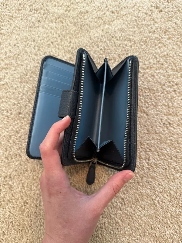 Prada Saffiano Lux Leather French Purse - Image 6