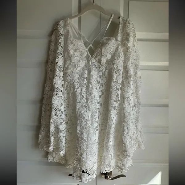 ASOS DESIGN Crochet Lace detail mini‎ dress - Image 2