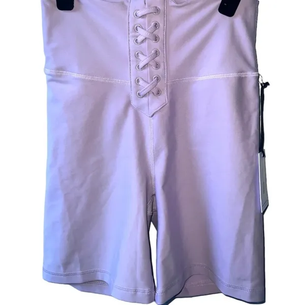 Revolve WeWoreWhat Lace-Up Biker Shorts Purple Orchid NWT M v6x - Image 3