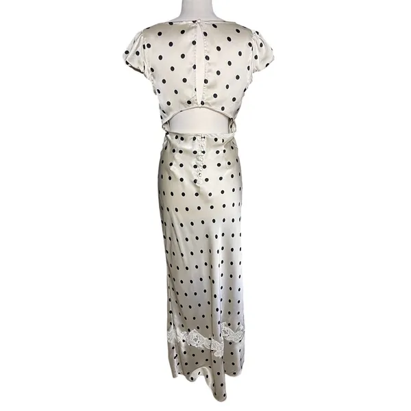 FREE PEOPLE Women’s Butterfly Babe Maxi Satin Polka Dot Slip Dress - Image 8