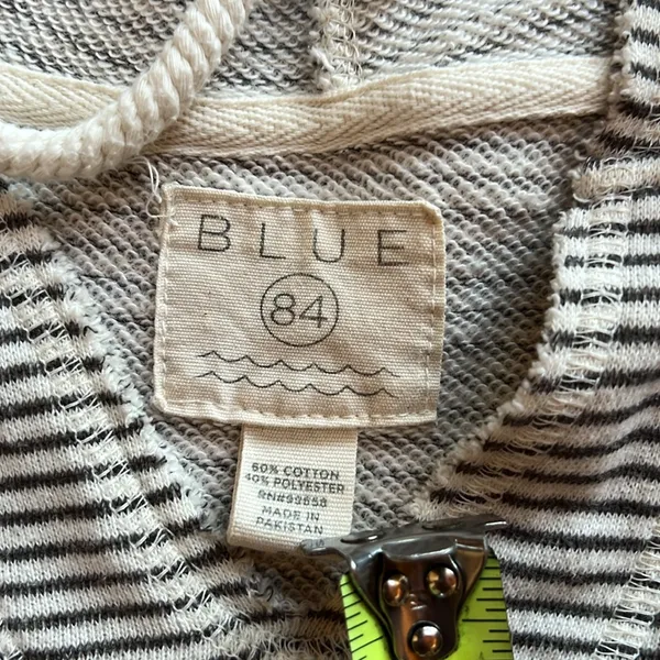 Blue 84 hoodie with distressed sleeve and hem soft cotton blend hoodie S… - Image 6