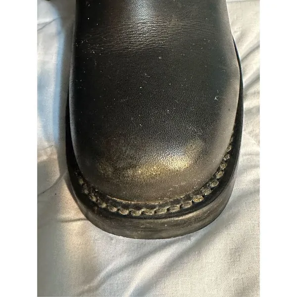 FRYE Black Leather Riding Boots Size 5.5 B with Zipper - Image 4