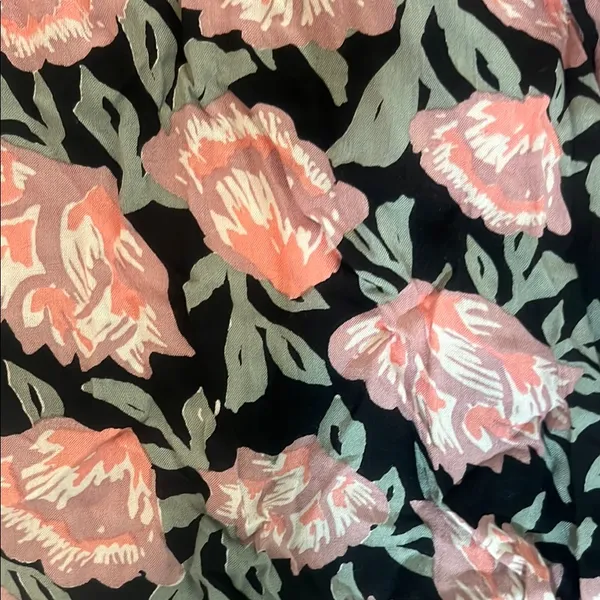 Square Neck Flutter Sleeve Pink and Orange Sundress - Image 3