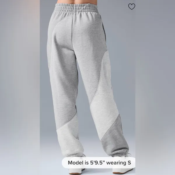 ALO Yoga NWOT Make Waves Sweatpants Joggers Athletic Heathered Grey Tonal Size S - Image 2