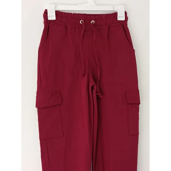 Faden Women’s Cargo Jogger Pants Burgundy Size Medium - Image 5